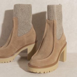 LUX PLATFORM KNIT/SUEDE BOOT